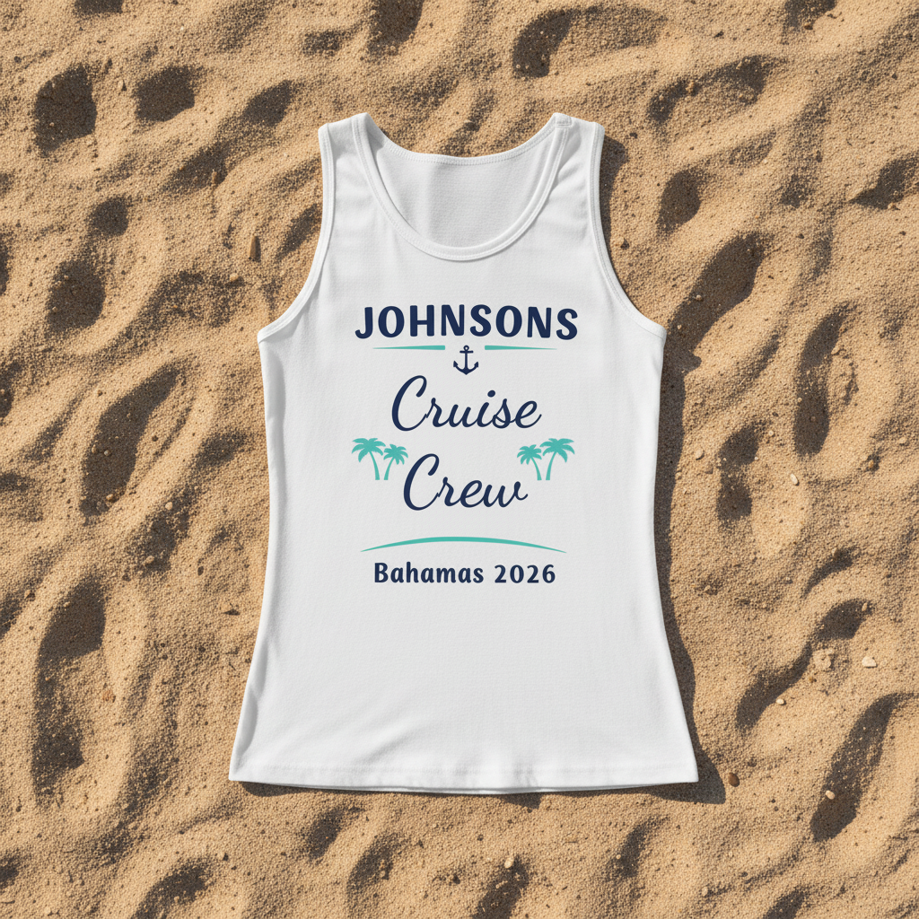 Cruise Crew Tank Sand Flat Lay
