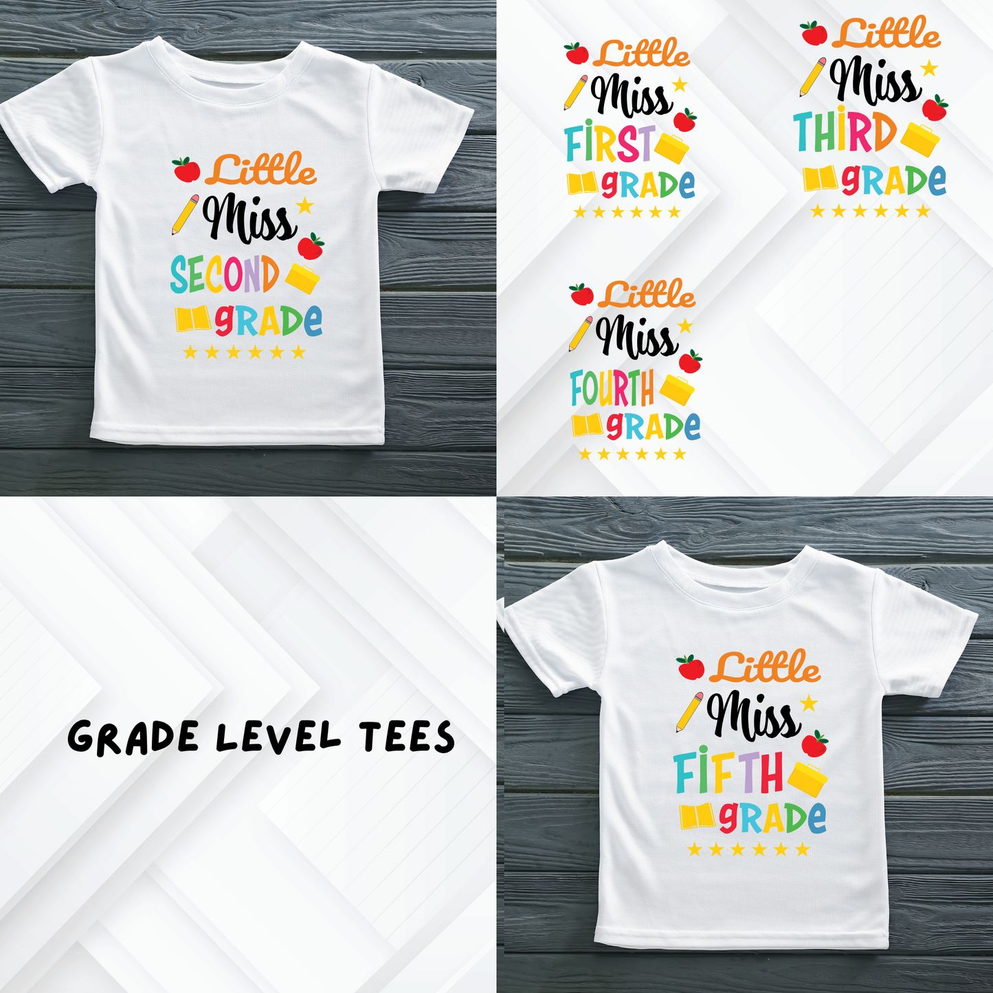 Little Miss Grade Level T-Shirt – Back to School Outfit for Girls