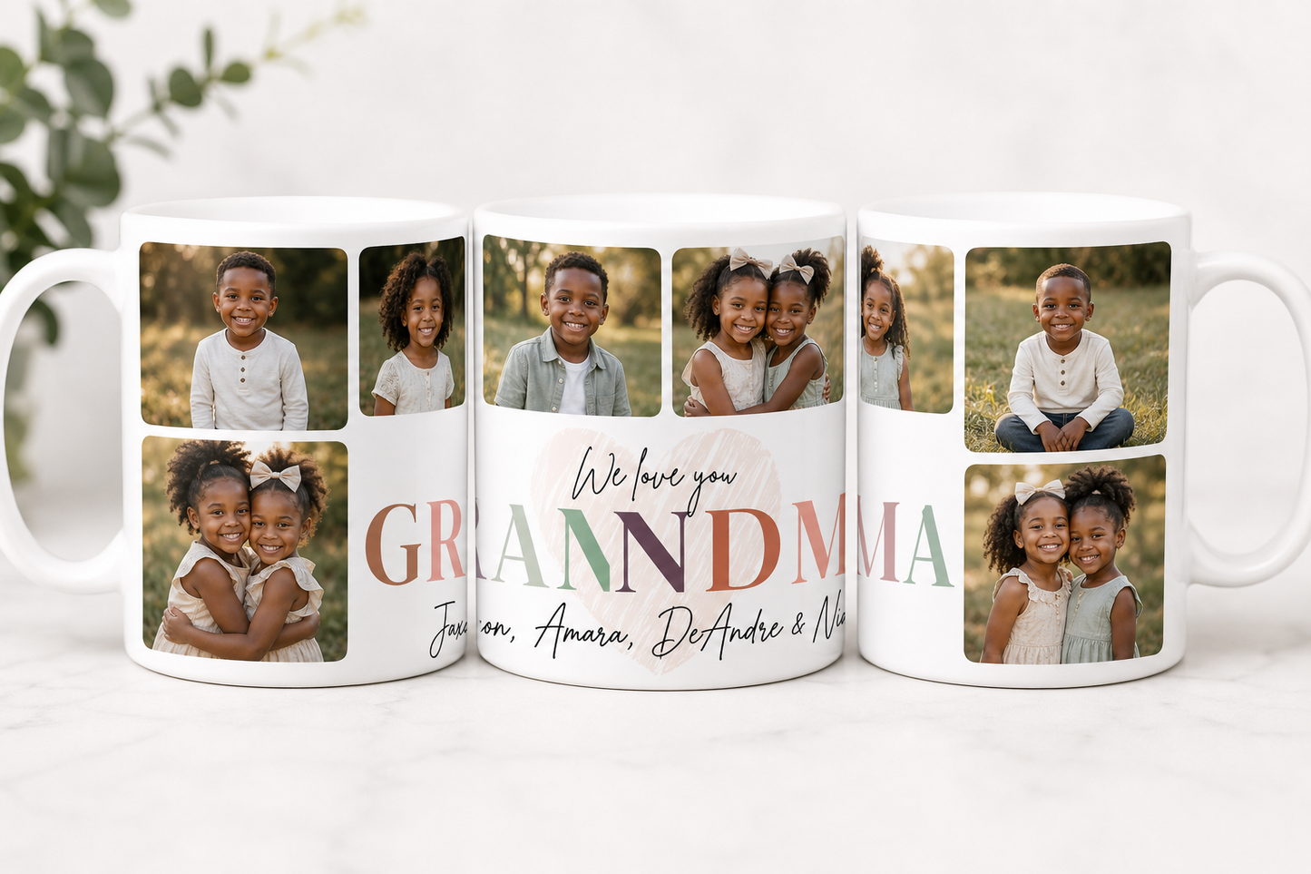 Grandma Photo Collage Bundle | Personalized Photo Gift Set for Grandma | Mother's Day Gift