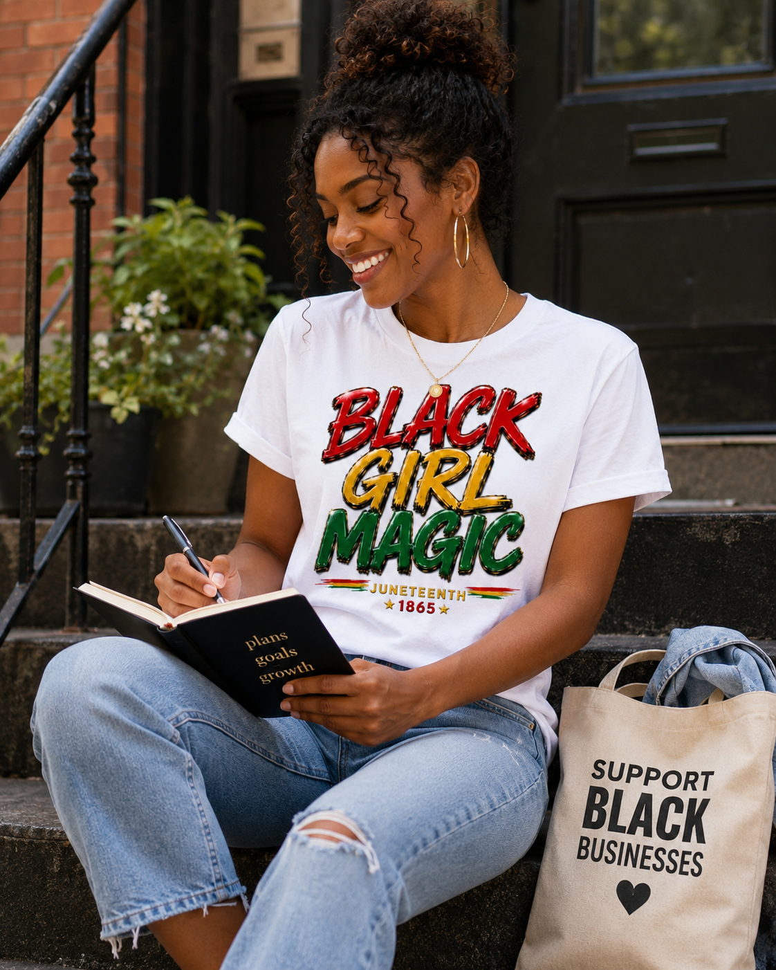 Black Girl Magic t-shirt, additional product angle