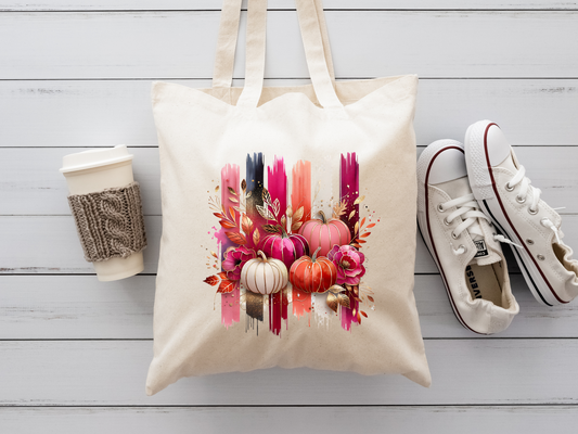 Autumn Pumpkins Tote Bag – Cozy Fall Reusable Canvas Bag