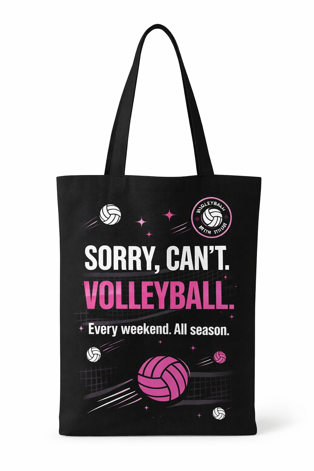 Volleyball Mom Tote Bag – Sorry, Can’t Volleyball Game Day Tote