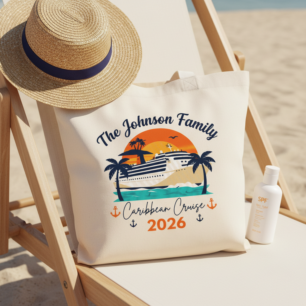 Caribbean Cruise Tote Bag Lifestyle