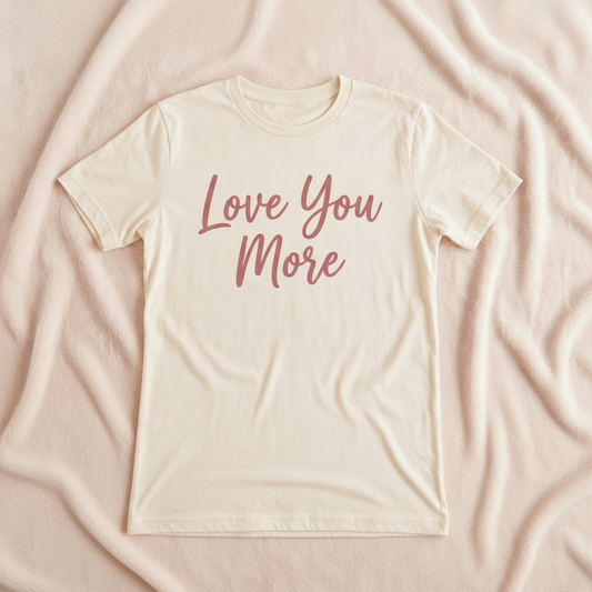 Love You More T-Shirt Mockup