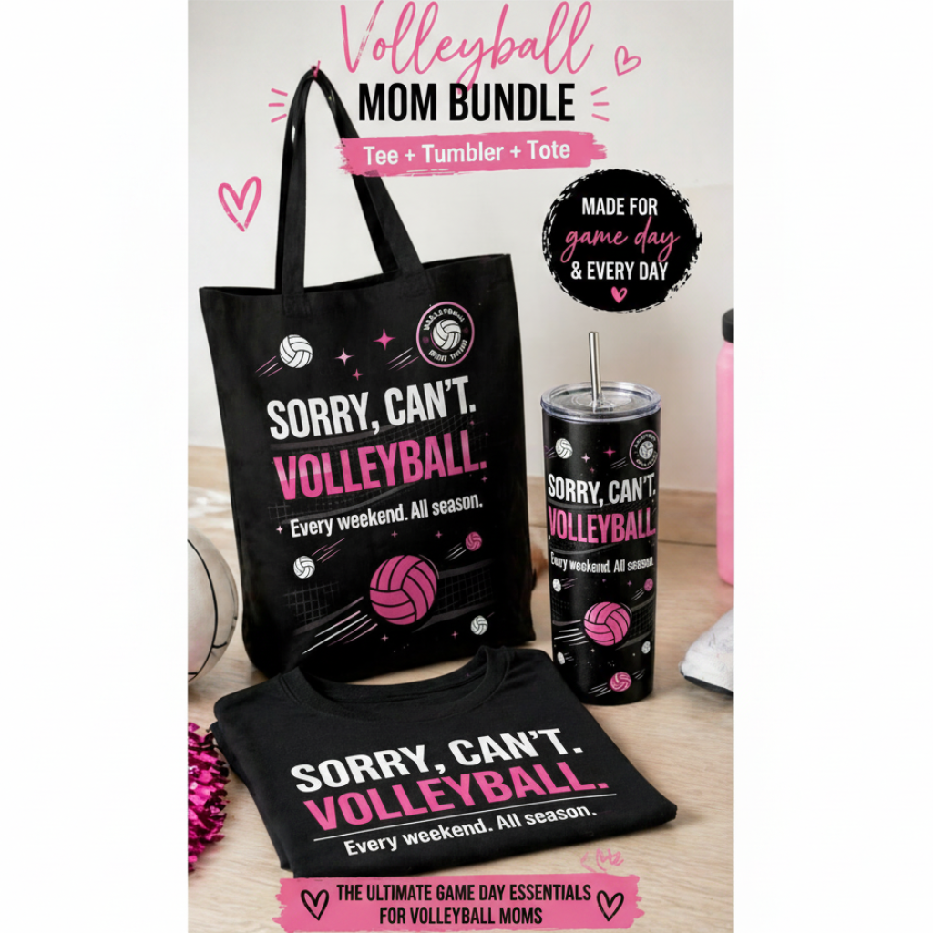 Sports mom volleyball tournament weekend bundle