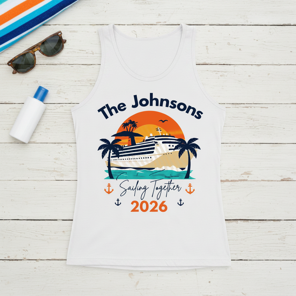 Summer Cruise Tank Flat Lay