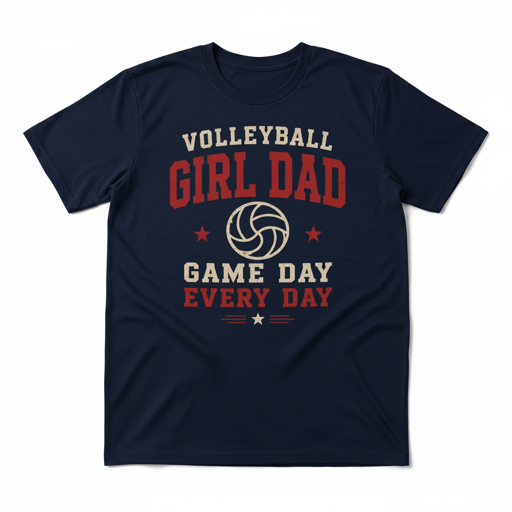 Volleyball Girl Dad Flat Lay