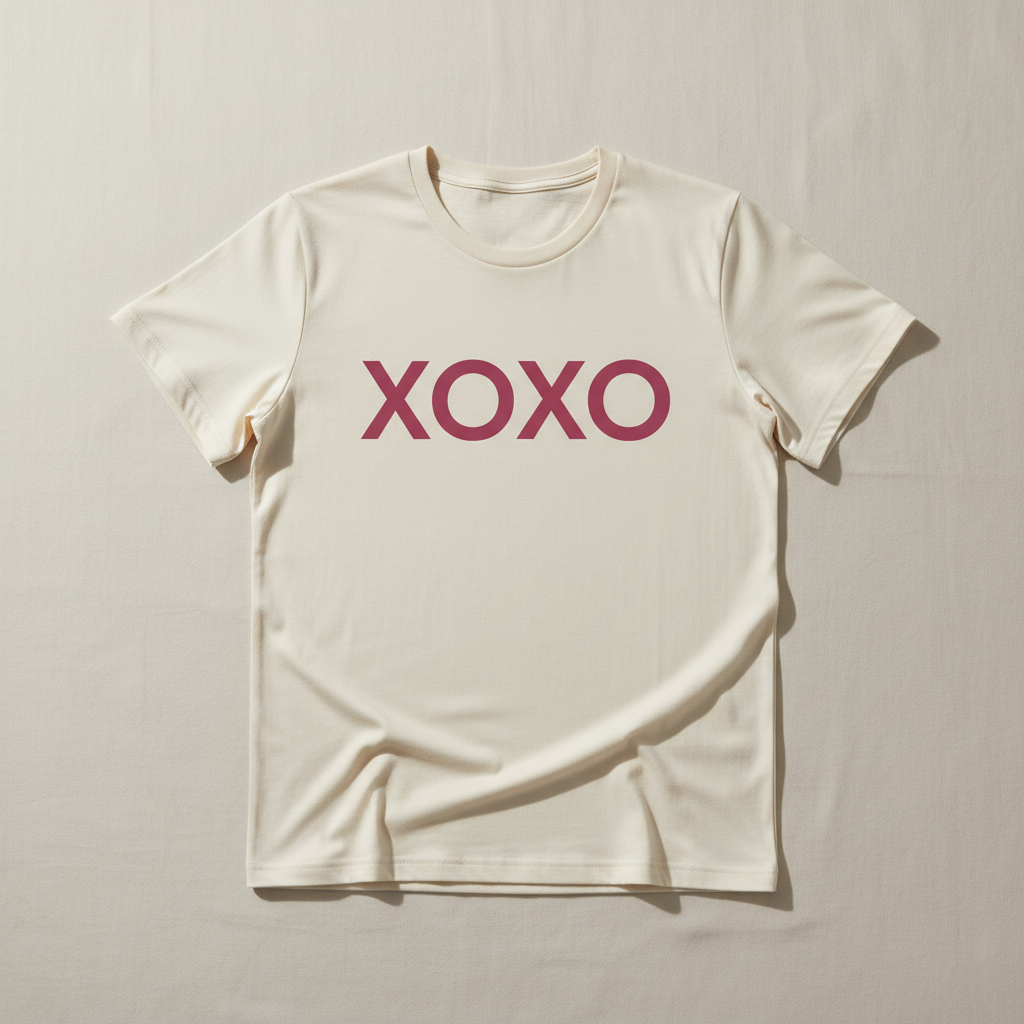 XOXO Valentine tee front view