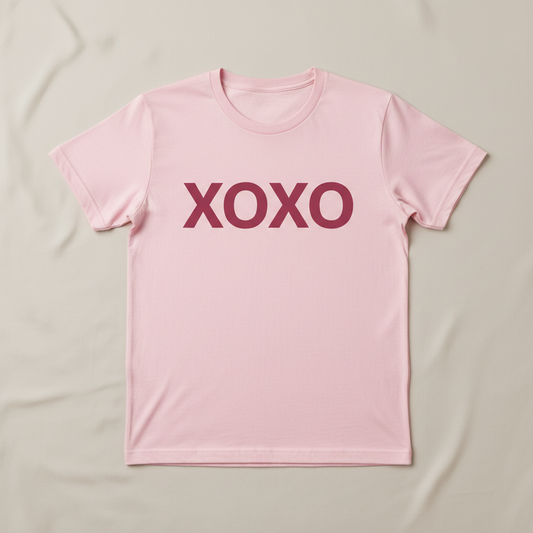 XOXO Light Pink T-Shirt Mockup